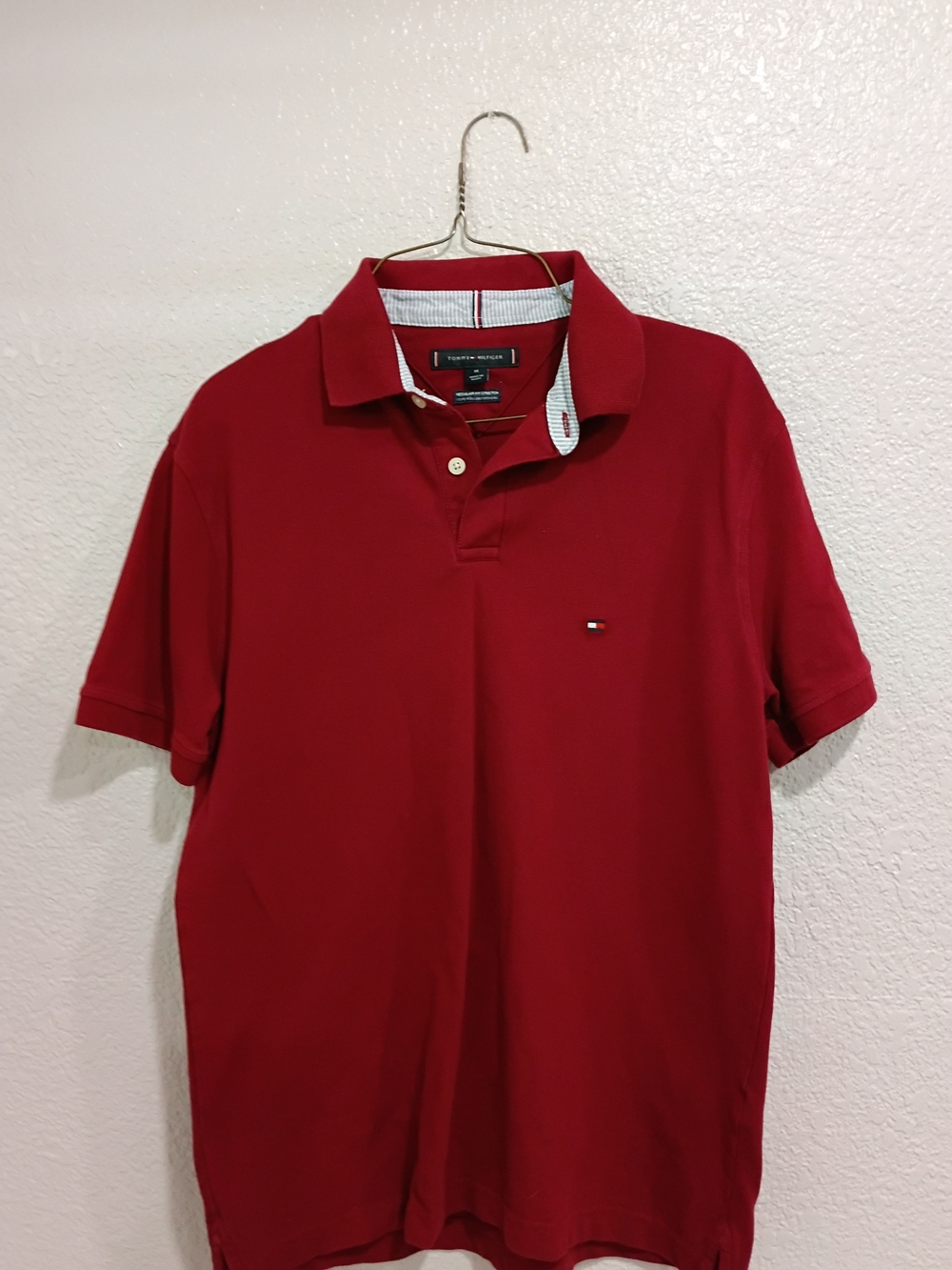 Tommy Hilfiger Red Short-Sleeve Polo Shirt